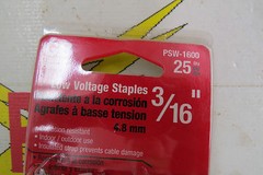 Gardner Bender PSW-1600, Low Voltage Staples, 3/16″ pkg of 25