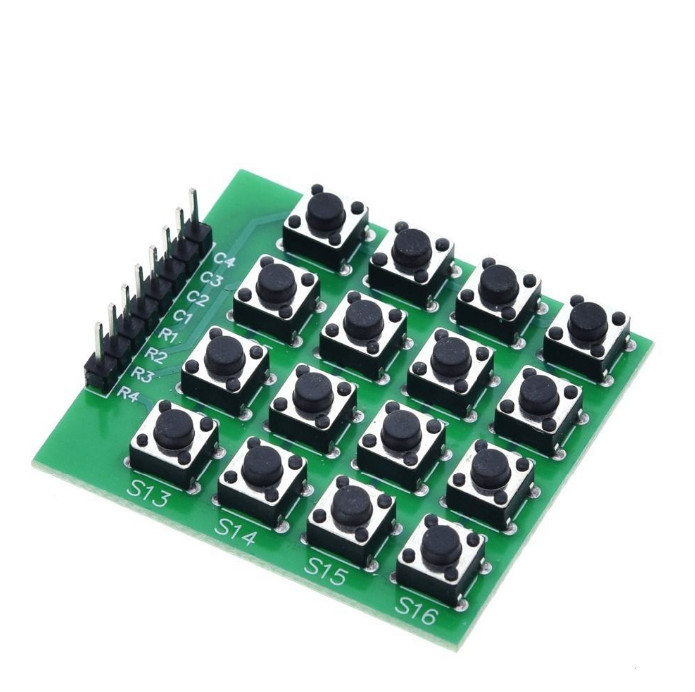 8pin 4×4 Matrix 16 Keys Button Keypad Keyboard Breadboard Module MCU for Diy Kit