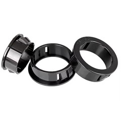 Nylon Plastic Black Round Snap-on Wire Grommets Gasket Clamp Cable Hole Plug