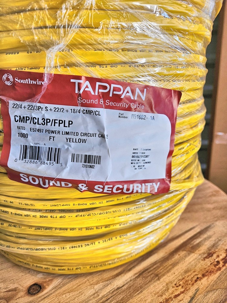Southwire H91602-1A Access Control Cable 22/4 +22/3PAIR S+22/2 +18/4 154 FT