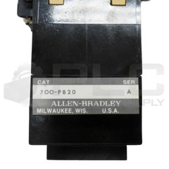 ALLEN BRADLEY 700-P200A1 /B AC RELAY W/ PA236 COIL W/ 700-PB20 /A ADDER DECK