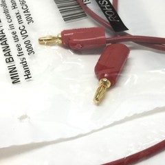 Lot of 4 Pomona 1081-24-2 Stackable Mini Banana Plug Patch Cords, Red, 24″ L