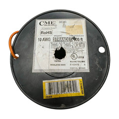 CME E102470 Orange Machine Tool Insulated Wire 10 AWG Approx 45′ Long, 2 lbs