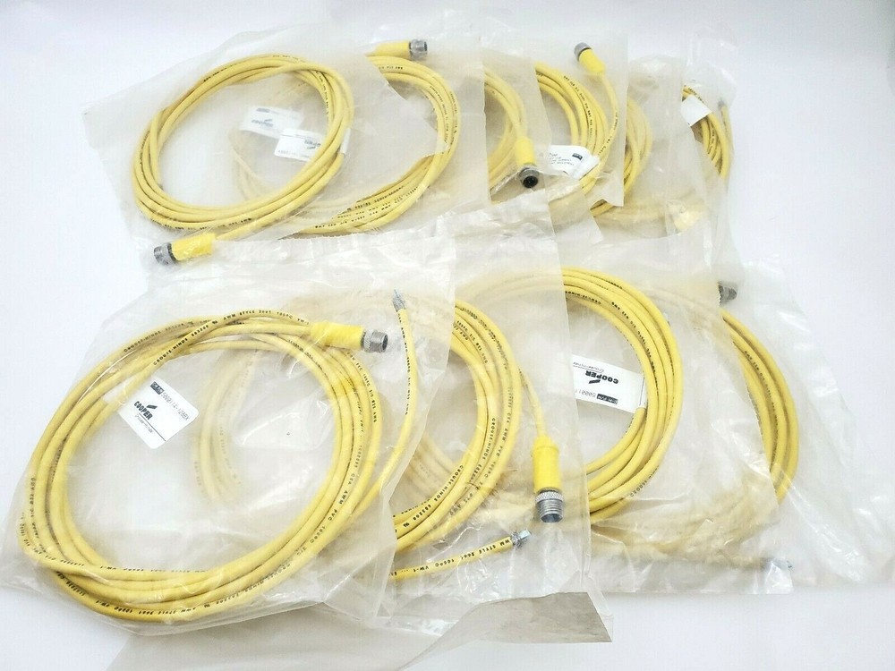 Lot of 9 Crouse Hinds 5000114-128BX Cord Sets 300 Volt 3 Amp 22 AWG 2/C PVC