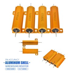0.1-1000Ω Ohm 50/100W Watt Shell Power Aluminum Housed Case Wirewound Resistor