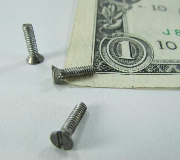 500 #2-56 x 3/8″ Flat Head Slotted Miniature Machine Screws, Zinc Plated Steel