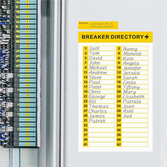 16 Sheets Breaker Panel Labels Electrical Box Sticker Numbers Breaker Panel L…