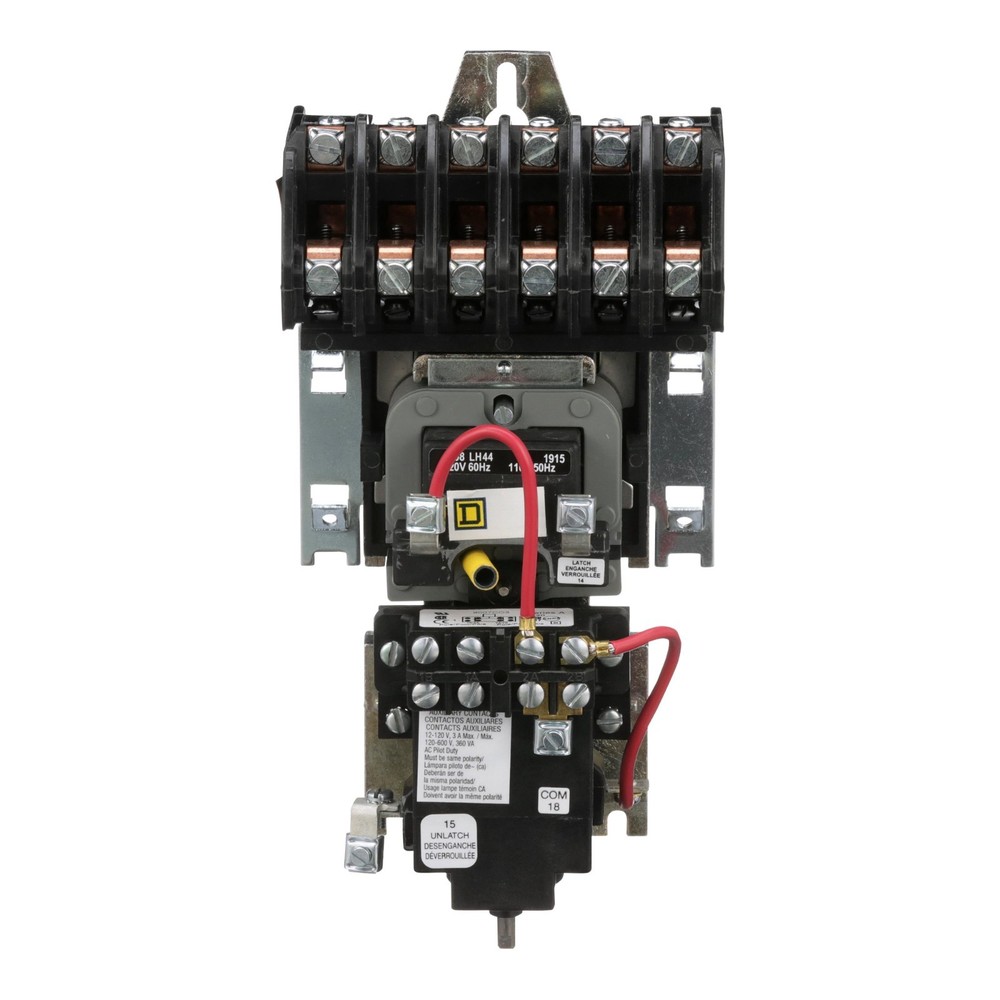 NIB – Square D – 8903LXO60V02 – Mechanically Held Lighting Contactor, 6 Poles