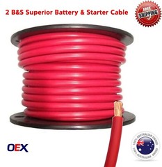 OEX 2 BS Battery Cable 190 AMP Copper Wire Various Lengths Crimp Connector