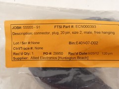 Amphenol C016 101019 003 2 Male Connector 20 Pin Size 2 Free Hanging – NEW Su…