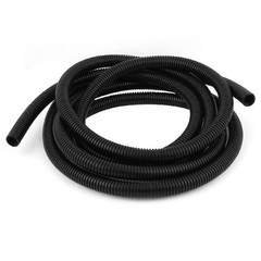 4 M 15 x 18 mm Plastic Flexible Corrugated Conduit Tube for Garden,Office Black