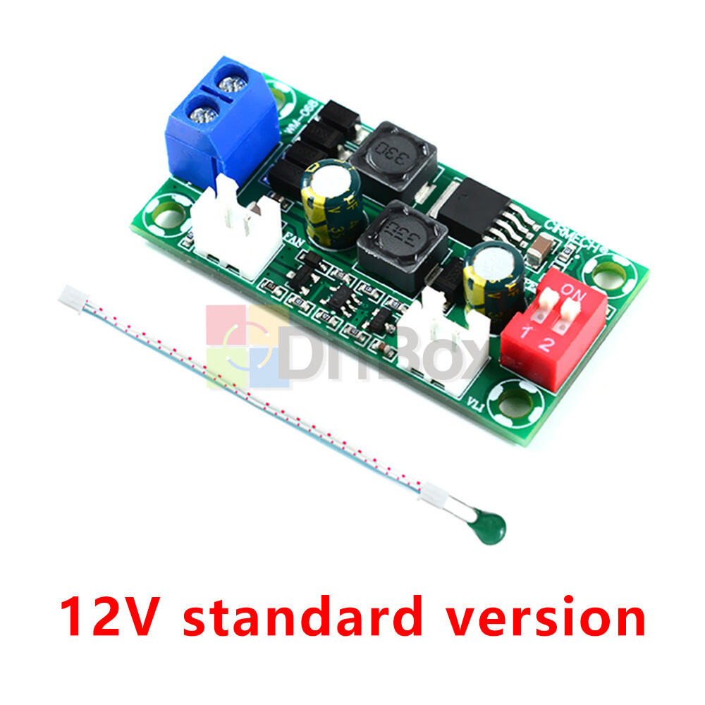 DC 12V 24V Fan Temperature Controller Module 4-Wire Speed Control Governor Board