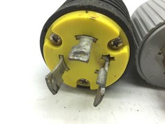 Lot of 3 Twist-Lock Turn & Pull Plugs Male 30A 125VAC Eagle Pass Seymour Hubbell