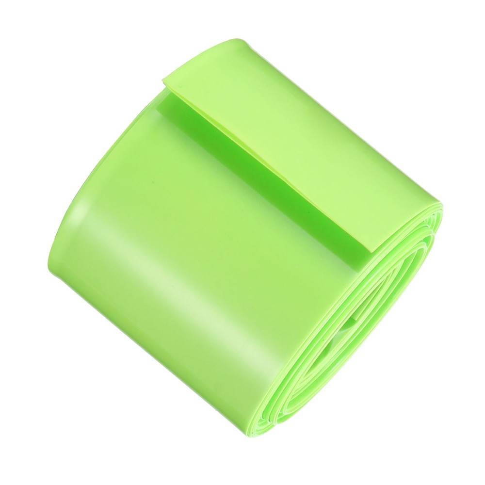50mm Flat 5m Sleeve PVC Wrap Heat Shrink Tubing for 18650 Battery Bright Green