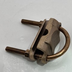 Ilsco GPL-34, 2″ IPS, 2/0 to 250 KCMIL, Bronze/Copper, U-Bolt Ground Clamp , 1pc