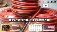 2 AWG High Power Extreme Cable B+R 3.00 per ft NY Stock Fast Shipping DCCA