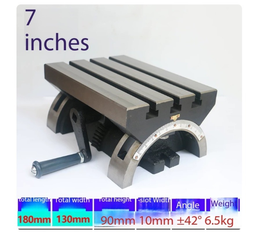 Adjustable-angle Worktable; Tilting Worktable for Milling and Drilling Machines