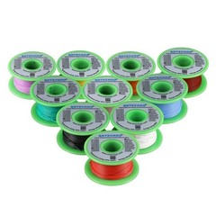 26 Gauge Silicone Wire Kit 10 Color Each 30 Ft Flexible 26 AWG Stranded Tinned C