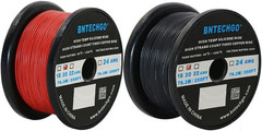 20 Gauge Silicone Wire Spool Red and Black Each 250Ft Flexible 20 AWG Stranded T