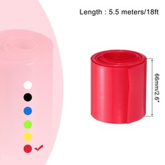 Battery Wrap 66mm Flat 18 ft PVC Heat Shrink Tube Wraps Red