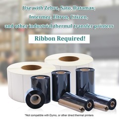 Industrial Thermal Transfer Labels, 4 x 3 Inches, 3 Inch Core, 1,800 Labels/R…