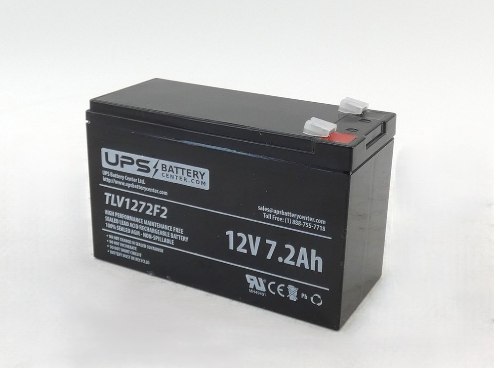 UPS Battery Center TLV1272F2 F2 Terminal Sealed Lead Acid Battery 12V 7.2Ah -…
