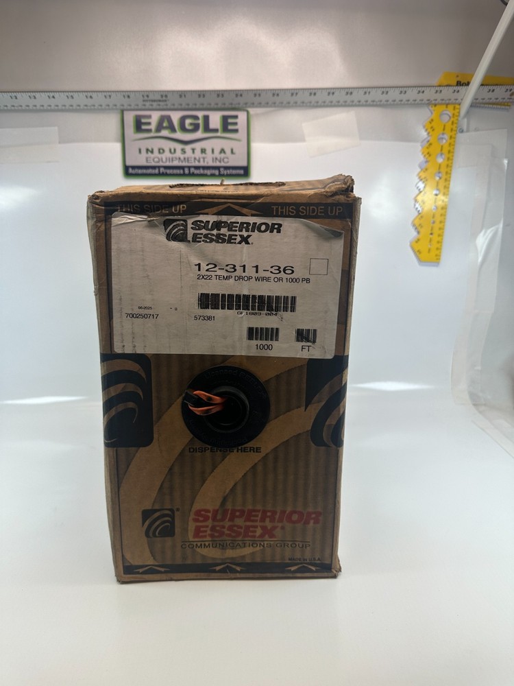 Superior Essex 12-311-36 2×22 Temp Drop Wire 1000 PB Orange (1000 Foot Box)