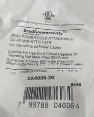 LOT OF 2 Brad Power CA4006-39 Brad Connectivity Field Connector MALE NEW