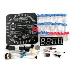 DIY Rotating LED Electronic Digital Clock Kit Learning Board DC5V DS1302 + Shell