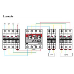 Over Current Protector Over&Under voltage Protective Three Phase Device 63A 220V