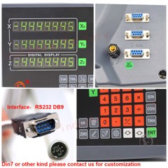 3Axis Dro Digital Readout TTL Linear Glass Scale 350&450&950MM Kit for Mill CNC