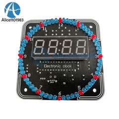 Rotating LED Alarm Electronic Digital alarm Clock DIY Kit Board Parts 5V DS1302