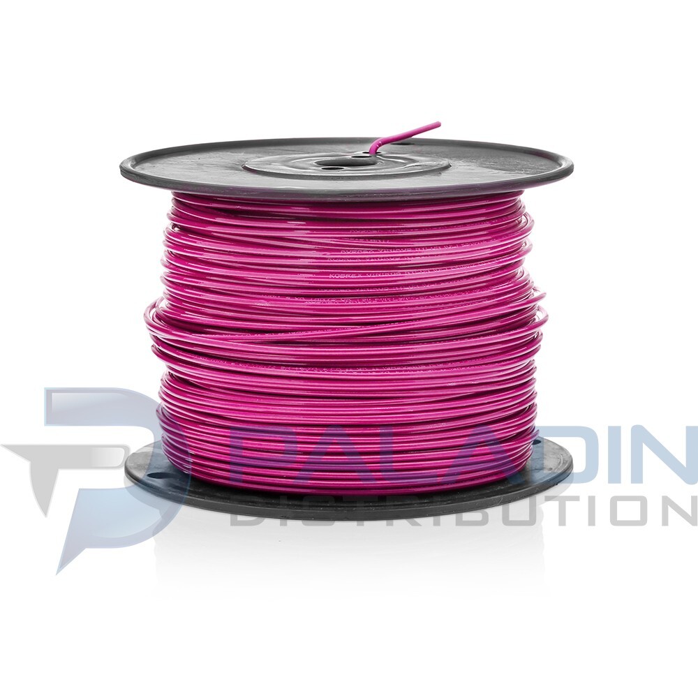 12 AWG Copper Stranded Wire 500′ FT Roll THHN/THWN 600 Volt UL Listed – Pink