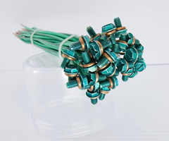 Lot of 26 Solid Grounding Pigtails 12 AWG – 10″ Long