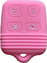 Silicone Protective Cover for Keyless Entry Remote Key Fob Replacement (Pink)