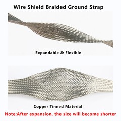 Tinned Copper Braid Metal Cable Sleeve EMI RFI ESD Shielding Mesh 19&50Feet Lot