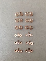 6x Beryllium Copper Spring Coil and 6x Battery Contact