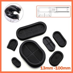 Oval Rubber Grommet Firewall Hole Electrical Wiring Gasket Cable Closed Blind