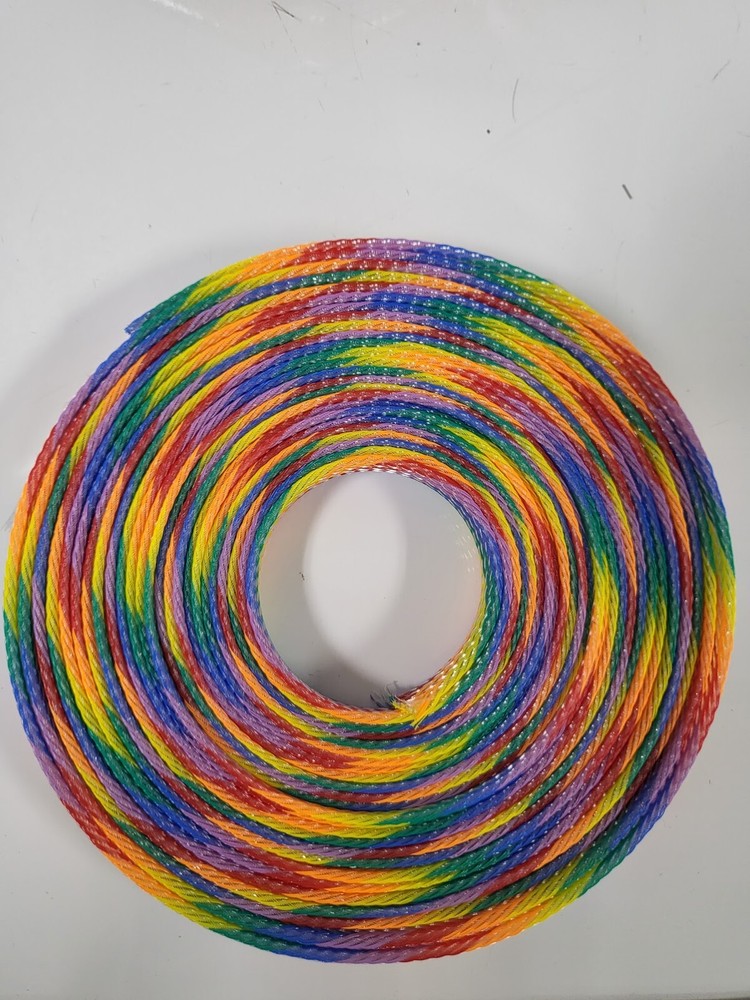 25 FT 1/2″ RAINBOW PET EXPANDO SLEEVING BRAID