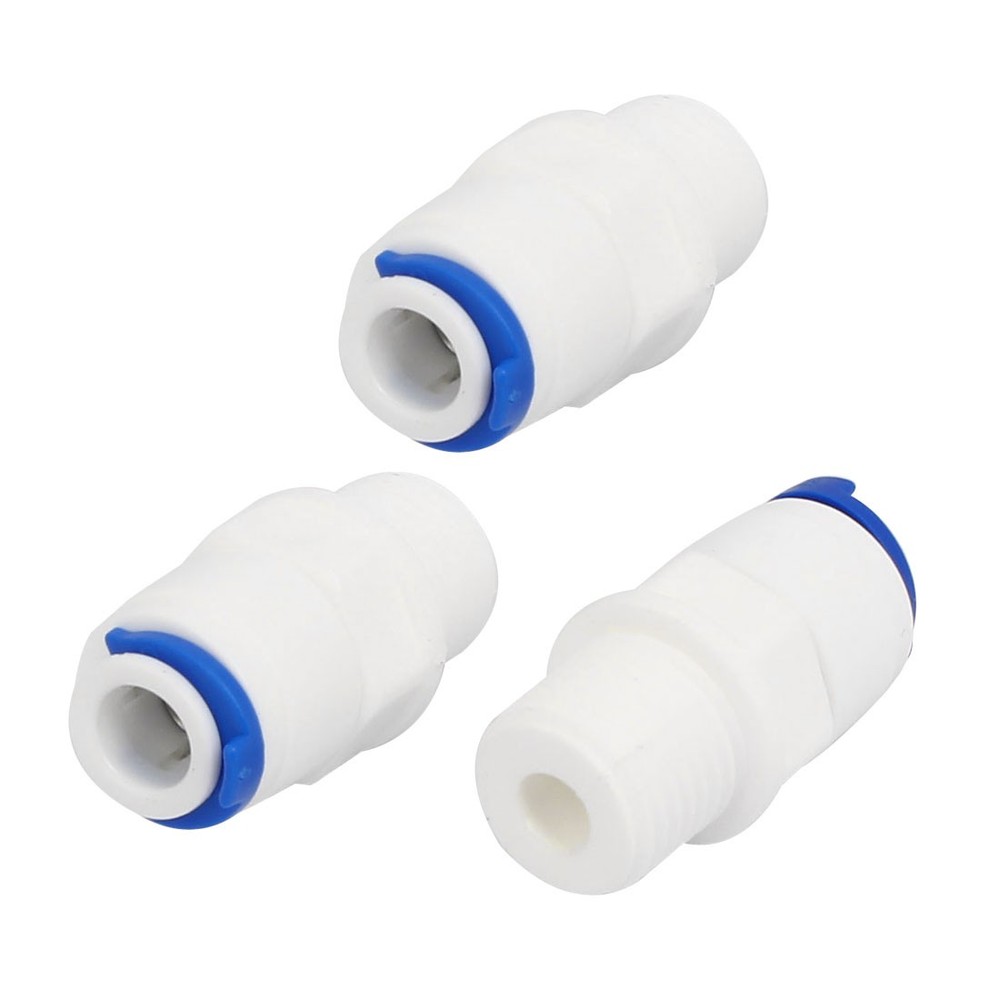 1/4″ Push Fit Tube x 1/2″ Male Thread Quick Connect 3pcs for RO Water System