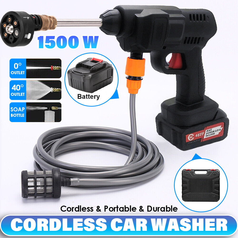 6-in-1 Cordless Power Washer Max 4000 PSI Portable Pressure Washer 2 Batteries