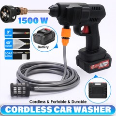 6-in-1 Cordless Power Washer Max 4000 PSI Portable Pressure Washer 2 Batteries