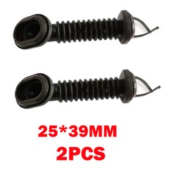 2PC 25x39mm Car Harness Wiring Door Tube Rubber Sleeve Dust-proof Oval Black HOT