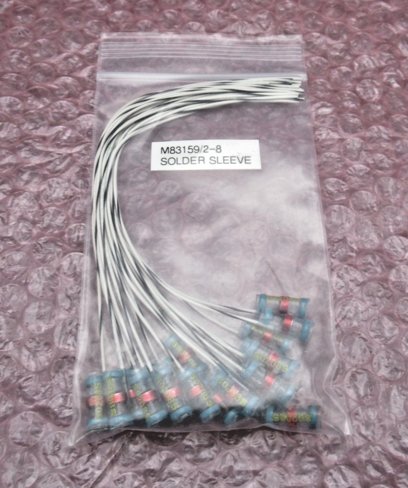 Lot of 20 Raychem M83519/2-8 Solder Sleeves & Shield Tubing S-SLEEVE, 22AWG NEW