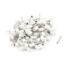 100 Pieces 0.5mm2 Crimp Cord Wire End Terminal Bootlace Ferrule Connector White