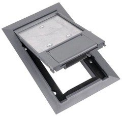 Steel City 664-CST-SW-GRY, Rectangular, Recessed Service Floor Box Cover, 1pc