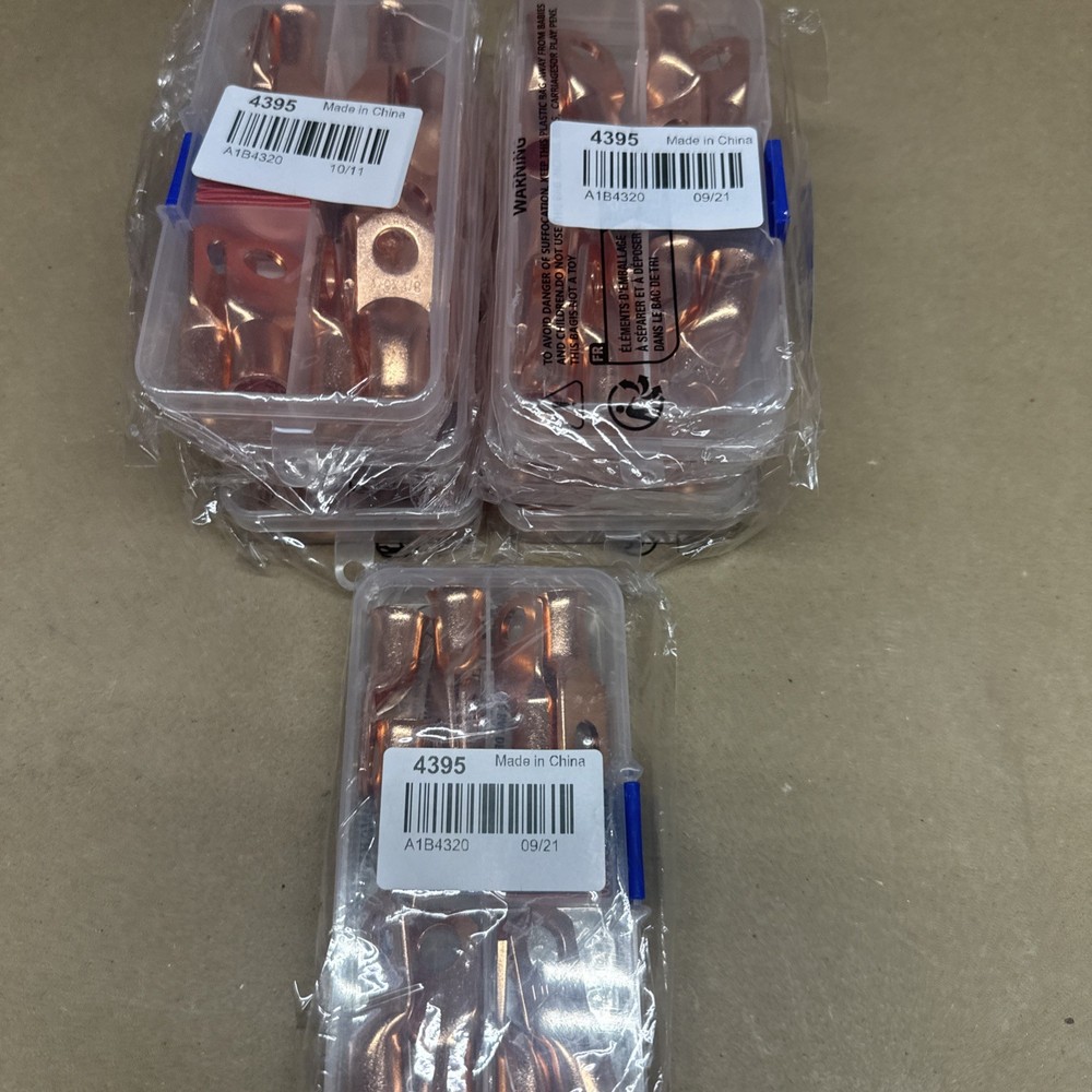56 PCS Copper Cable Lugs 1/0 AWG 3/8” Battery Welding Terminals New