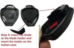 Replacement Key Fob Case Shell with Pad Compatible with 2008-2013 RAV4, 2007-201