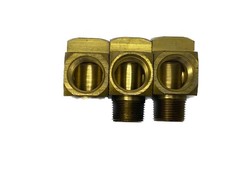 (3) NOS Parker 3/4” MNPT x 3/4” FNPT Brass Street Tee Pipe Fittings 2225P-12