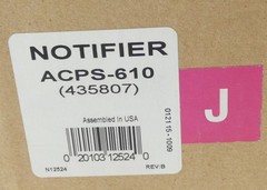 Honeywell Notifier ACPS-610 Fire Alarm Power Supply Addressable Charger – NEW…